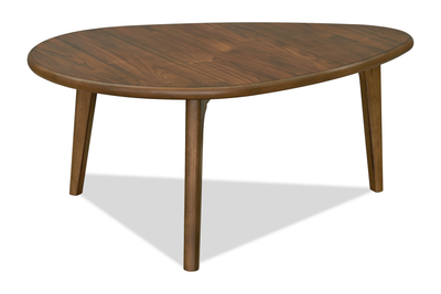 Deco 42.5” Modern Oval Coffee Table – Walnut | Table à café ovale moderne Deco de 42,5 po - noyer