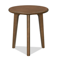  Table de bout ronde moderne Deco de 19,5 po - noyer