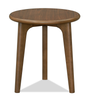 Deco 19.5” Modern Round End Table – Walnut | Table de bout ronde moderne Deco de 19,5 po - noyer