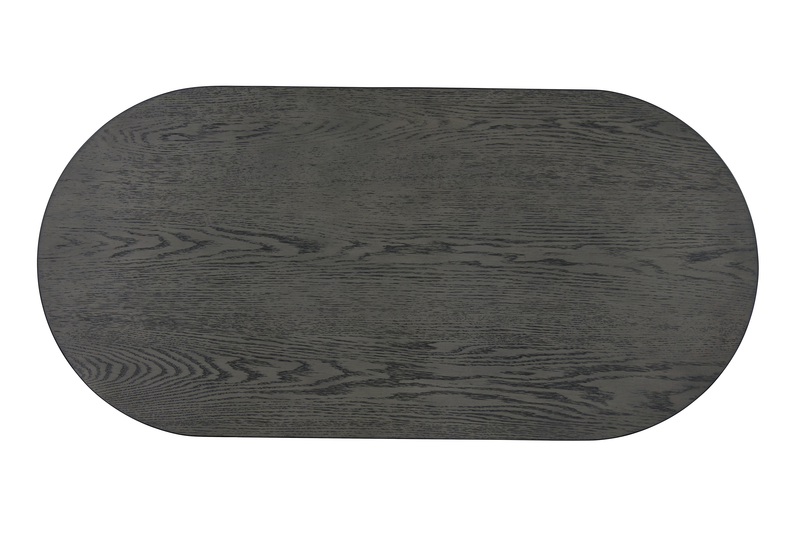 Table à café ovale moderne Dena de 47 po - gris tourterelle