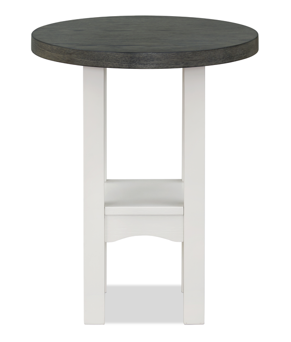 Table de bout ronde moderne Dena de 20 po - gris tourterelle