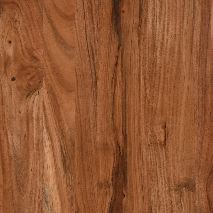 Table de salon industrielle Dillon de 45 po avec pattes de style épingle en fer - acacia naturel