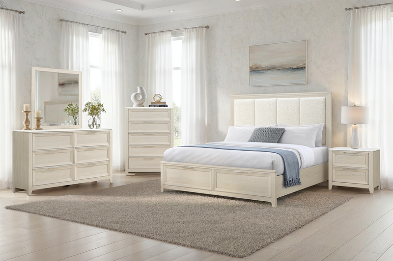 Commode verticale de chambre à coucher Elana de 38 po (L) x 55 po (H) à 5 tiroirs avec dessus en marbre véritable - beige