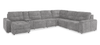 Scott Living Elevate Modular 7-Piece Left-Facing Chenille Fabric Power Sliding Sectional with Storage - Grey | Sofa sectionnel modulaire à coulissement électrique de gauche Elevate de Scott Living 7 pièces en tissu de chenille avec rangement - gris