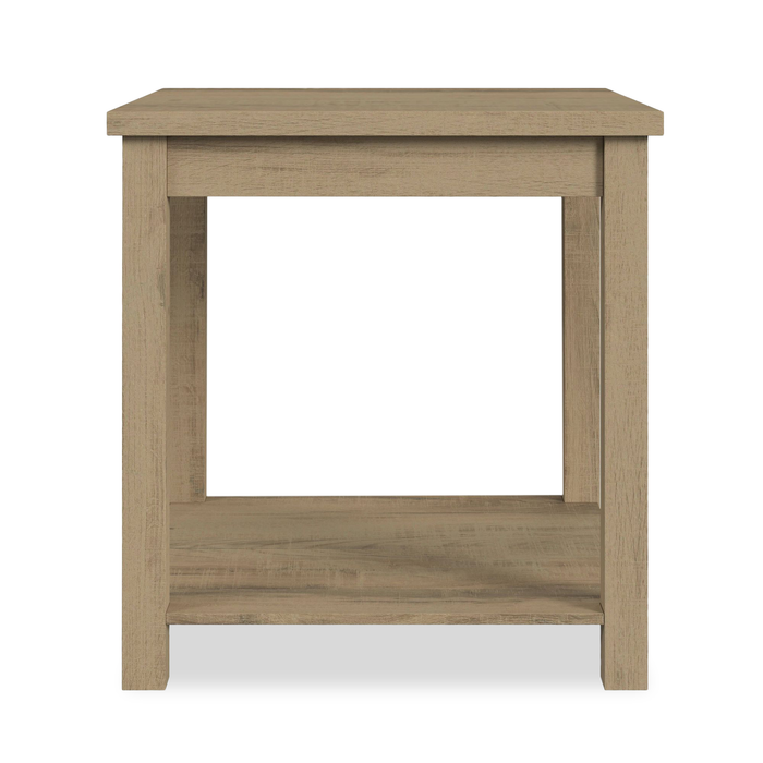 Ensemble de 3 tables contemporaines Eleanor de 48 po, table à café et 2 tables de bout - brun