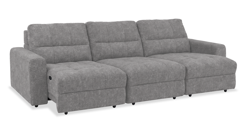 Sofa modulaire Elevate de Scott Living de 115 po en tissu en chenille avec coulissement électrique - gris