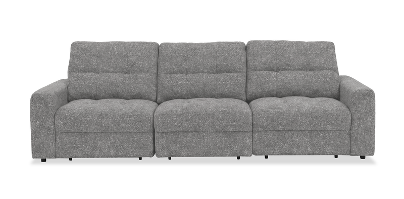 Sofa modulaire Elevate de Scott Living de 115 po en tissu en chenille avec coulissement électrique - gris