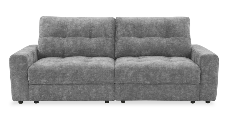 Causeuse modulaire Elevate de Scott Living de 82 po en tissu en chenille avec coulissement électrique - gris