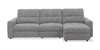 Scott Living Elevate Modular 3-Piece Right-Facing Chenille Fabric Power Reclining and Sliding Sectional - Grey | Sofa sectionnel modulaire à coulissement et inclinaison électriques de droite Elevate de Scott Living 3 pièces en tissu de chenille - gris