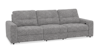 Sofa modulaire à inclinaison électrique Elevate de Scott Living de 115 po en tissu de chenille - gris