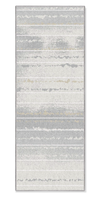 Carpette longue Ellison grise à motif de vague - 3 pi x 7 pi 
