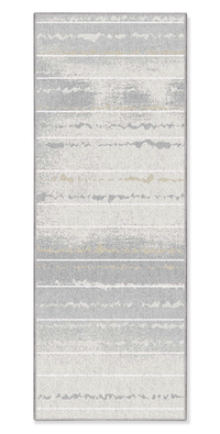  Carpette longue Ellison grise à motif de vague - 3 pi x 7 pi