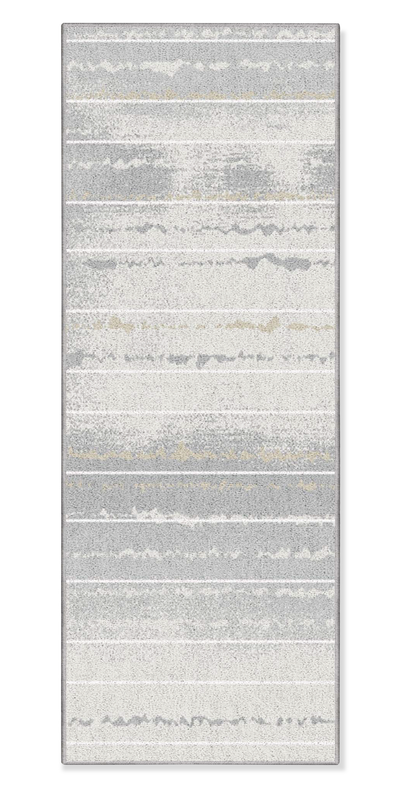 Ellison Grey Wave Runner Area Rug – 3’ x 7’  | Carpette longue Ellison grise à motif de vague - 3 pi x 7 pi