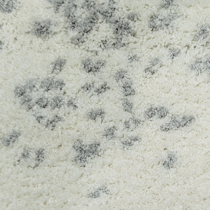 Carpette longue Ellison grise à motif de vague - 3 pi x 7 pi 