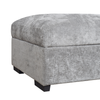 Emerie 3-Piece Left-Facing Chenille Sleeper Sectional with Storage Ottoman – Grey | Sofa-lit sectionnel de gauche Emerie 3 pièces en chenille avec pouf de rangement - gris