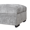 Emerie 3-Piece Right-Facing Chenille Sleeper Sectional with Storage Ottoman – Grey | Sofa-lit sectionnel de droite Emerie 3 pièces en chenille avec pouf de rangement - gris