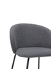 Evita 5pc Dining Set, Table & 4 Grey Chairs, Sintered Stone, 41-54"W Extension - Grey/Black | Ensemble de salle à manger Evita 5 pièces en pierre frittée avec table ronde de 41 po à 54 po (L) avec rallonge et 4 chaises grises - gris et noir