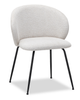 Evita Dining Chair with Cushion Fabric Seat & Back, Metal – Beige | Chaise de salle à manger Evita en métal avec coussin de siège et dossier en tissu - beige