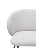 Evita Dining Chair with Cushion Fabric Seat & Back, Metal – Beige | Chaise de salle à manger Evita en métal avec coussin de siège et dossier en tissu - beige