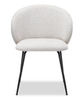Evita Dining Chair with Cushion Fabric Seat & Back, Metal – Beige | Chaise de salle à manger Evita en métal avec coussin de siège et dossier en tissu - beige