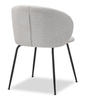 Evita Dining Chair with Cushion Fabric Seat & Back, Metal – Beige | Chaise de salle à manger Evita en métal avec coussin de siège et dossier en tissu - beige