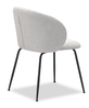 Evita Dining Chair with Cushion Fabric Seat & Back, Metal – Beige | Chaise de salle à manger Evita en métal avec coussin de siège et dossier en tissu - beige
