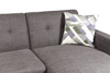 Kort & Co. Freeman 2-Piece Right-Facing Sectional with Wood Legs – Charcoal Grey | Sofa sectionnel de gauche Freeman de Kort & Co. 2 pièces po en tissu d’apparence lin avec pattes en bois - gris anthracite