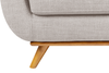 Kort & Co. Freeman 2-Piece Right-Facing Sectional with Wood Legs – Dove White | Sofa sectionnel de gauche Freeman de Kort & Co. 2 pièces po en tissu d’apparence lin avec pattes en bois - blanc colombe