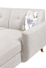 Kort & Co. Freeman 2-Piece Right-Facing Sectional with Wood Legs – Dove White | Sofa sectionnel de gauche Freeman de Kort & Co. 2 pièces po en tissu d’apparence lin avec pattes en bois - blanc colombe