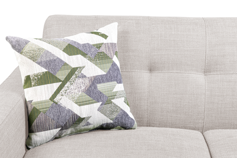 Sofa sectionnel de gauche Freeman de Kort & Co. 2 pièces po en tissu d’apparence lin avec pattes en bois - blanc colombe