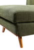 Kort & Co. Freeman 2-Piece Left-Facing Sectional with Wood Legs – Avocado Green | Sofa sectionnel gauche Freeman de Kort & Co. 2 pièces de po en tissu d’apparence lin avec pattes en bois - vert avocat