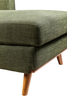 Kort & Co. Freeman 2-Piece Right-Facing Sectional with Wood Legs – Avocado Green | Sofa sectionnel de gauche Freeman de Kort & Co. 2 pièces po en tissu d’apparence lin avec pattes en bois -vert avocat