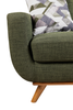Kort & Co. Freeman 2-Piece Right-Facing Sectional with Wood Legs – Avocado Green | Sofa sectionnel de gauche Freeman de Kort & Co. 2 pièces po en tissu d’apparence lin avec pattes en bois -vert avocat