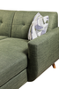 Kort & Co. Freeman 2-Piece Right-Facing Sectional with Wood Legs – Avocado Green | Sofa sectionnel de gauche Freeman de Kort & Co. 2 pièces po en tissu d’apparence lin avec pattes en bois -vert avocat