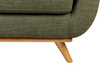 Kort & Co. Freeman 2-Piece Linen-Look Fabric Sectional with Wood Legs – Avocado Green | Sofa sectionnel Freeman de Kort & Co. 2 pièces po en tissu d’apparence lin avec pattes en bois - vert avocat