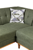 Kort & Co. Freeman 2-Piece Linen-Look Fabric Sectional with Wood Legs – Avocado Green | Sofa sectionnel Freeman de Kort & Co. 2 pièces po en tissu d’apparence lin avec pattes en bois - vert avocat