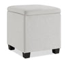 Halifax 14.75” Fabric Storage Ottoman – Light Grey | Pouf de rangement Halifax de 14,75 po en tissu - gris clair
