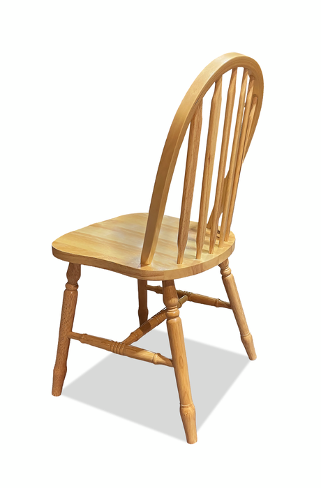 Chaise de salle à manger Hana en bois avec dossier à lattes - naturelle