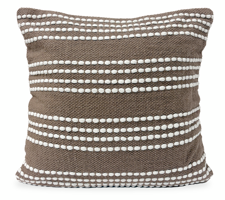Coussin décoratif Harris en tissu - moka