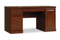 Bureau d’ordinateur Heritage de 59,25 po avec système de gestion des câbles - cerisier classique