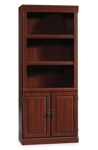 Bibliothèque Heritage de 29,8 po avec portes - cerisier classique