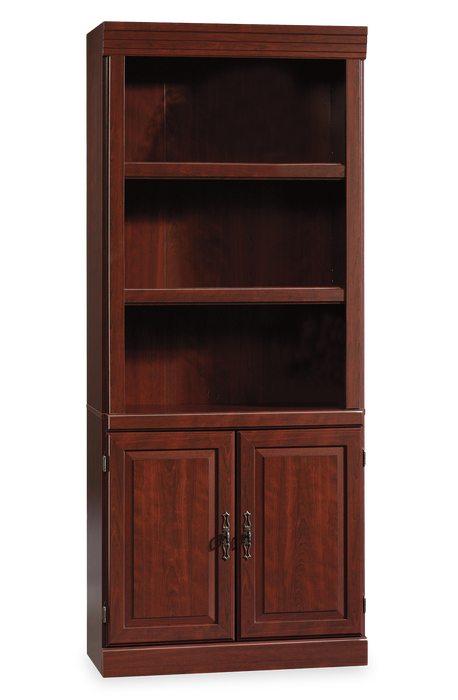 Bibliothèque Heritage de 29,8 po avec portes - cerisier classique