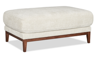 Pouf Horizon de 44,09 po en tissu - pierre