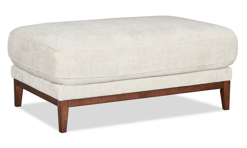 Pouf Horizon de 44,09 po en tissu - pierre