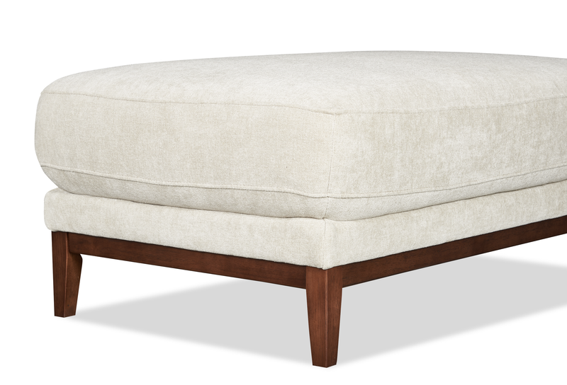 Pouf Horizon de 44,09 po en tissu - pierre