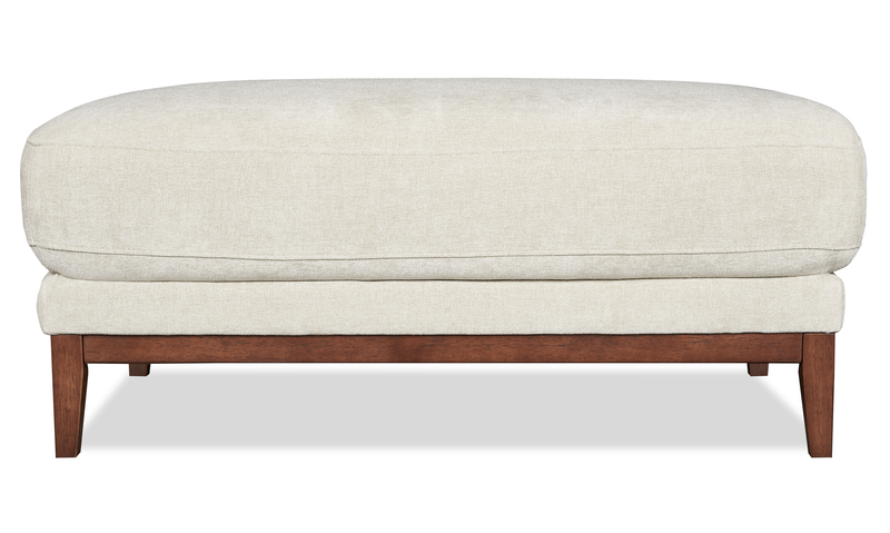 Pouf Horizon de 44,09 po en tissu - pierre