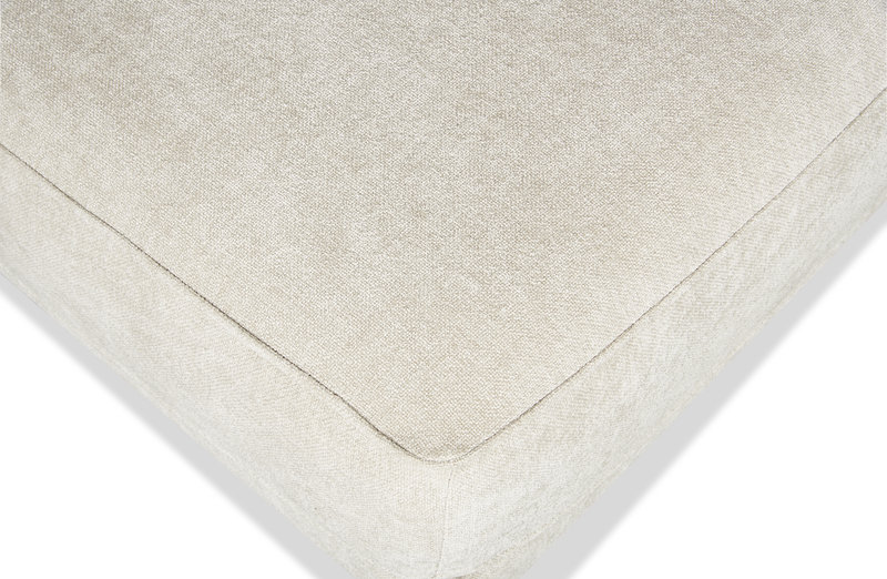 Pouf Horizon de 44,09 po en tissu - pierre