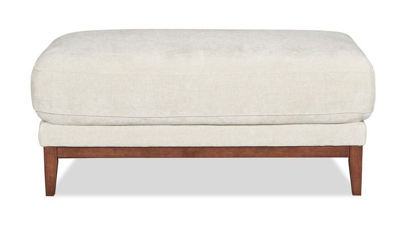 Pouf Horizon de 44,09 po en tissu - pierre