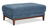 Pouf Horizon de 44,09 po en tissu - bleu marine