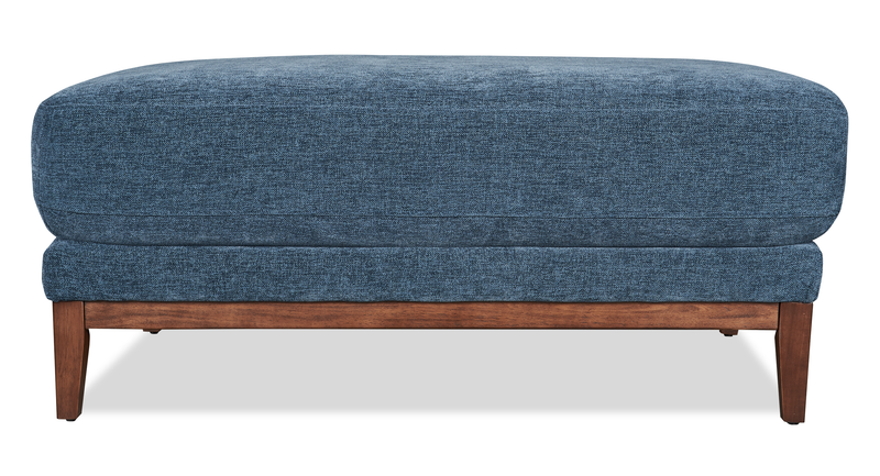 Pouf Horizon de 44,09 po en tissu - bleu marine